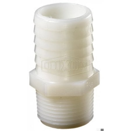 Tuff-Lite Hose Insert, 1 X 1-1/4 In Nominal, MNPT X Hose Shank End Style, Nylon, Domestic